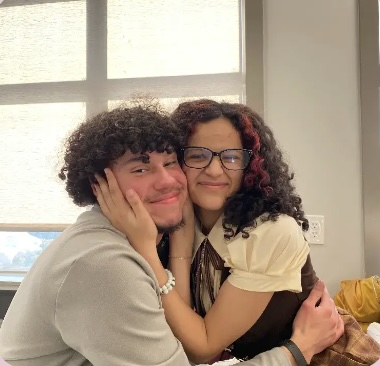 A photo of a couple