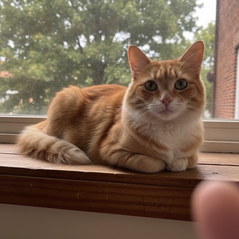 Mochi the tabby cat