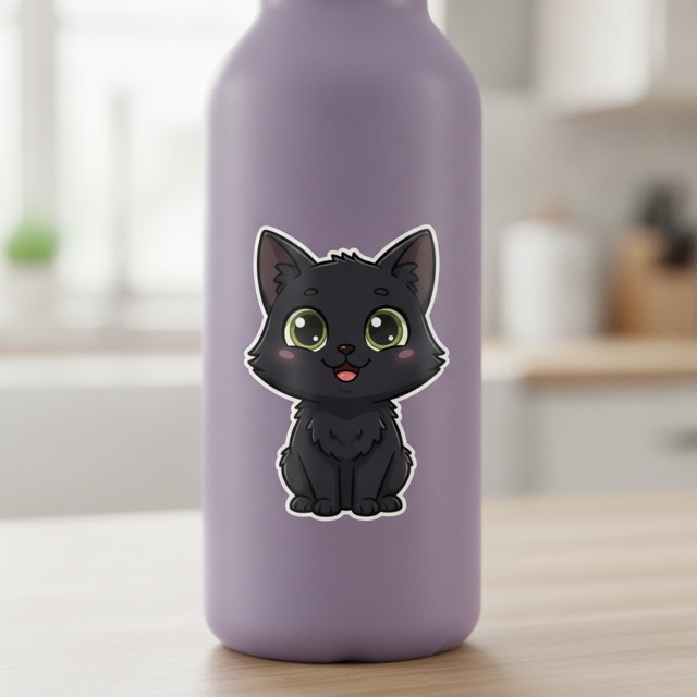 Luna's sticker on a water bottle