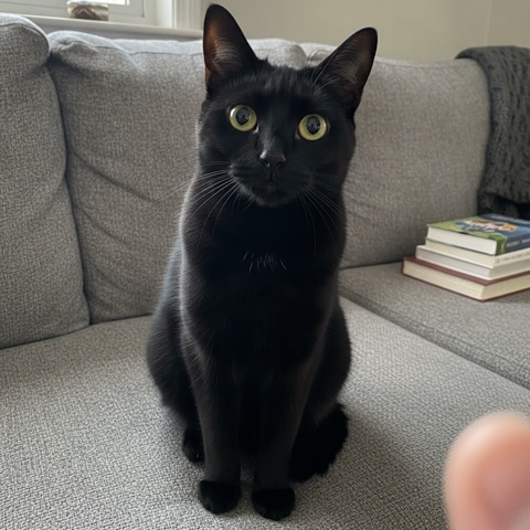 Luna the black cat